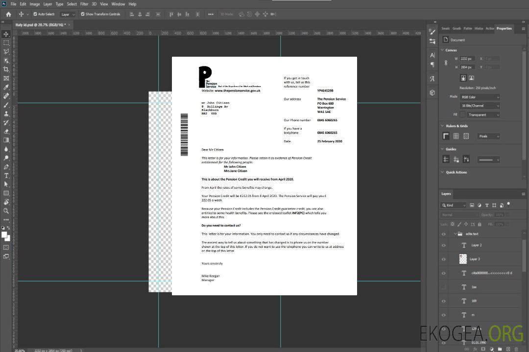 Royaume-Uni Modèle de justificatif de domicile de la banque The Pension Service au format Word et PDF template Royaume-Uni Modèle de justificatif de domicile de la banque The Pension Service au format Word et PDF template